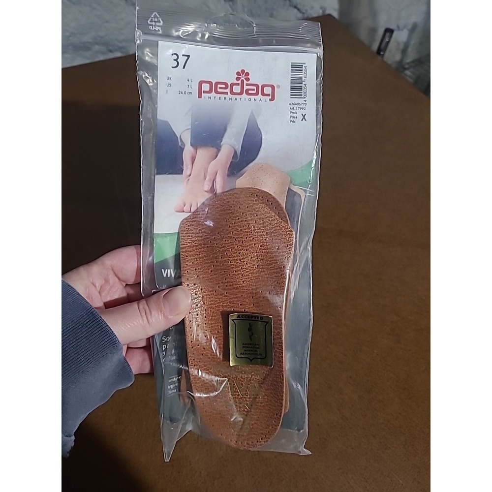 Pedag VIVA Mini Leather 3/4 Insole Insert Womens Sz 7 Tan Anatomically Correct